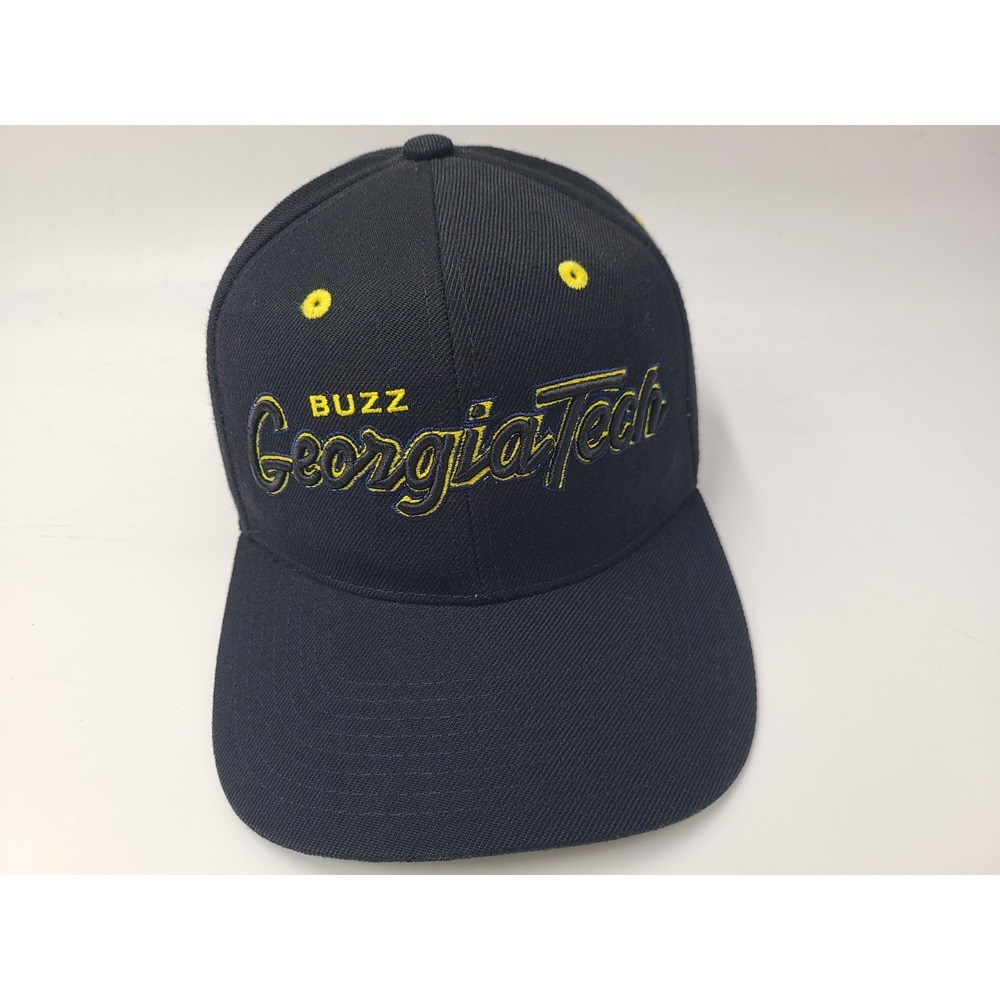 Georgia Tech‎ Yellow Jackets Buzz Script Zephyr Snapback Hat Cap Wool Blend NCAA
